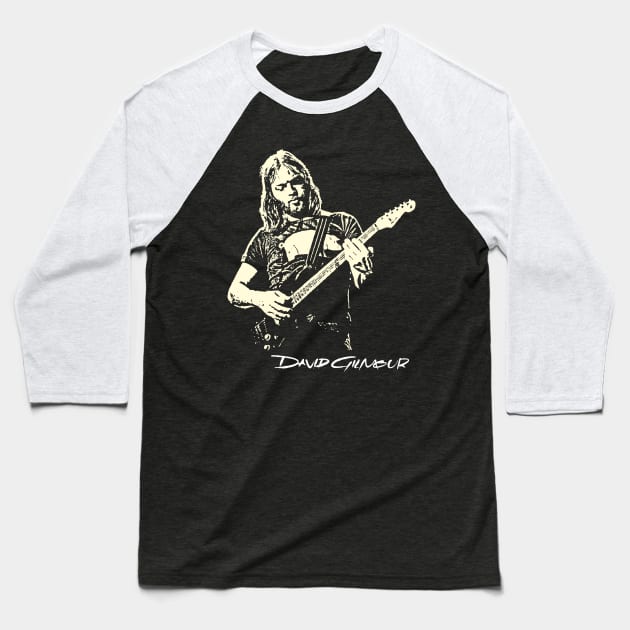 David Gilmour Baseball T-Shirt by Dreamteebox